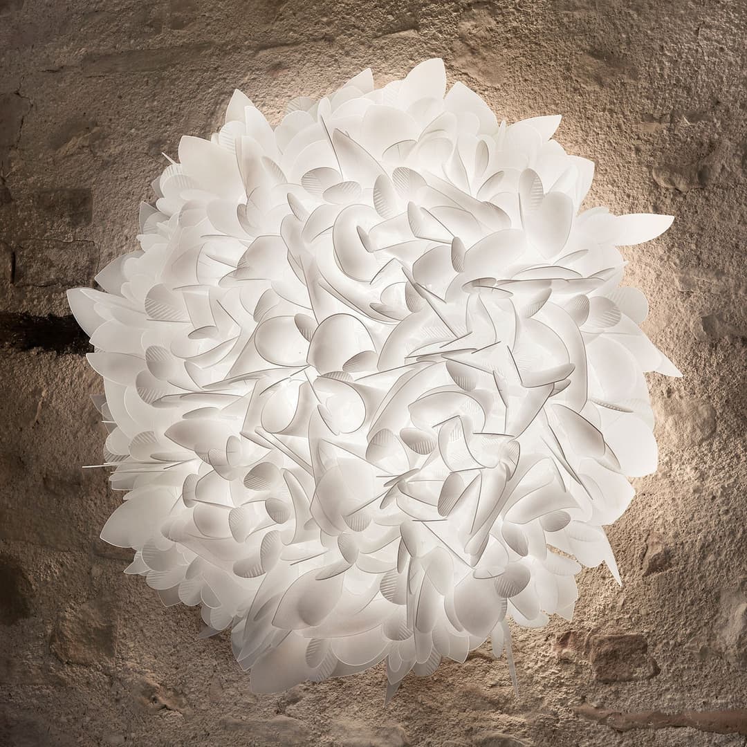 Veli Foliage Medium Wandleuchte, weiß Ø 75 cm - Slamp - Wohnzimmer - Design - Kunststoff - Rund