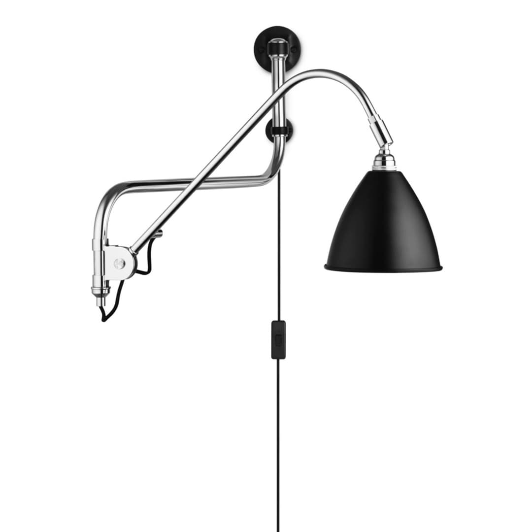 Bestlite BL10 Wandleuchte Ø16 Chrom/Schwarz - GUBI - Wohnzimmer - Metall