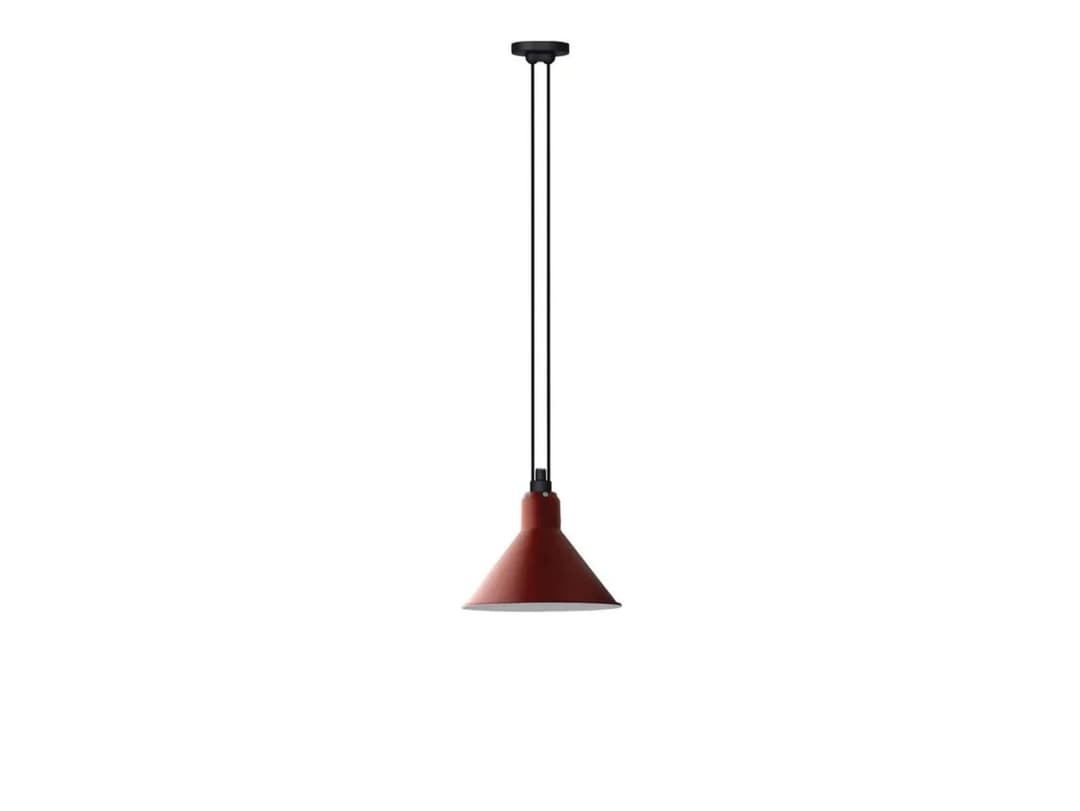 Lampe Gras 322 L Pendelleuchte, konisch, rot – DCW - Wohnzimmer - Metall