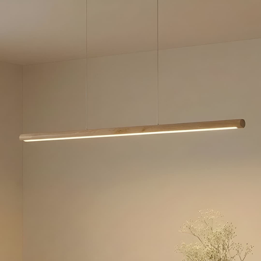 Maruta LED Pendelleuchte Holz - Lucande - Esszimmer - Modern - Balken