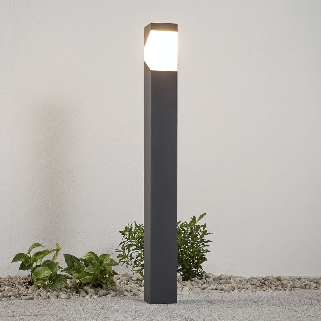 Kiran Außen Gartenleuchte H100 Graphite - Lucande - Terrasse - Modern - Aluminium - Einflammig