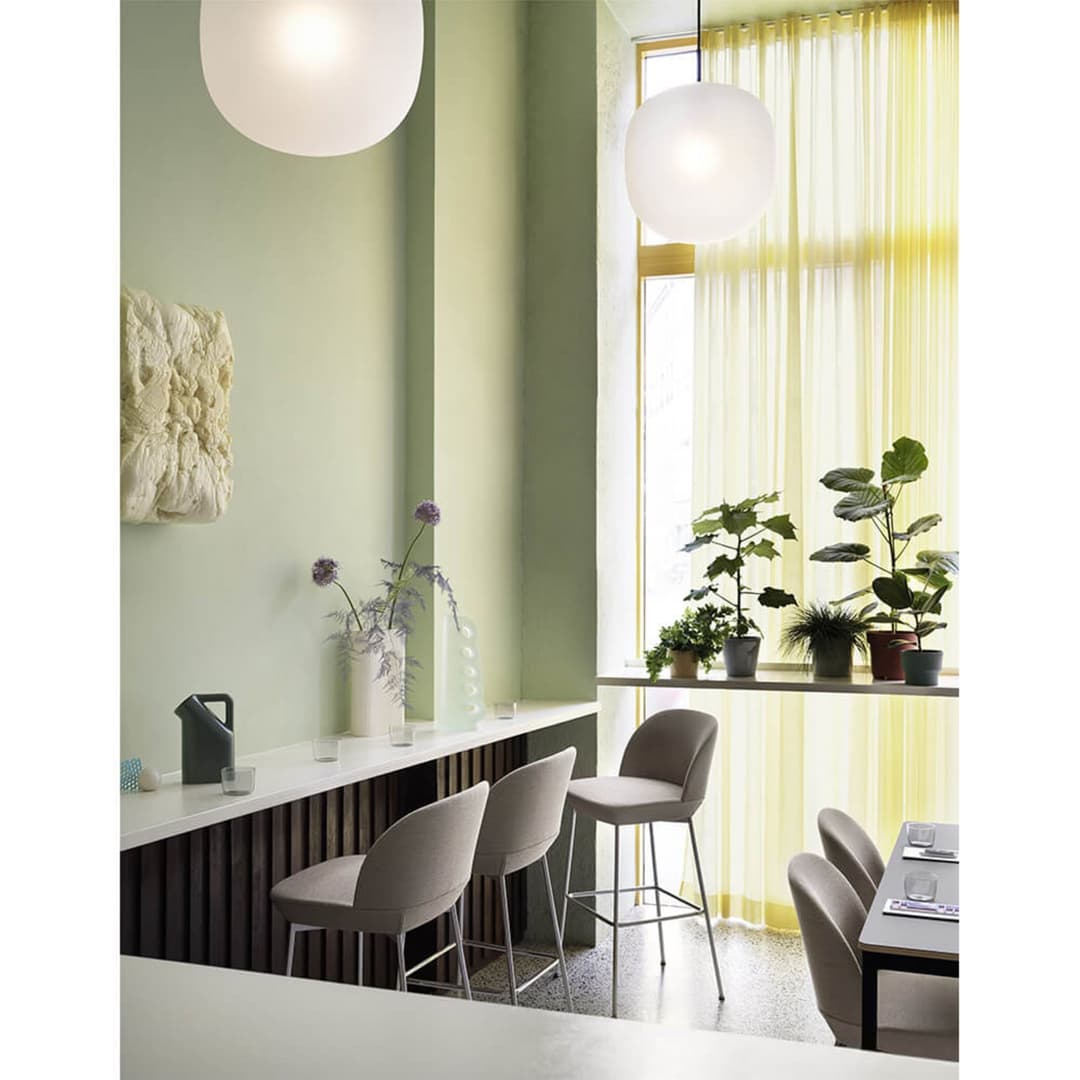 Rime Pendelleuchte Ø37 White/White - Muuto - Esszimmer - Glas