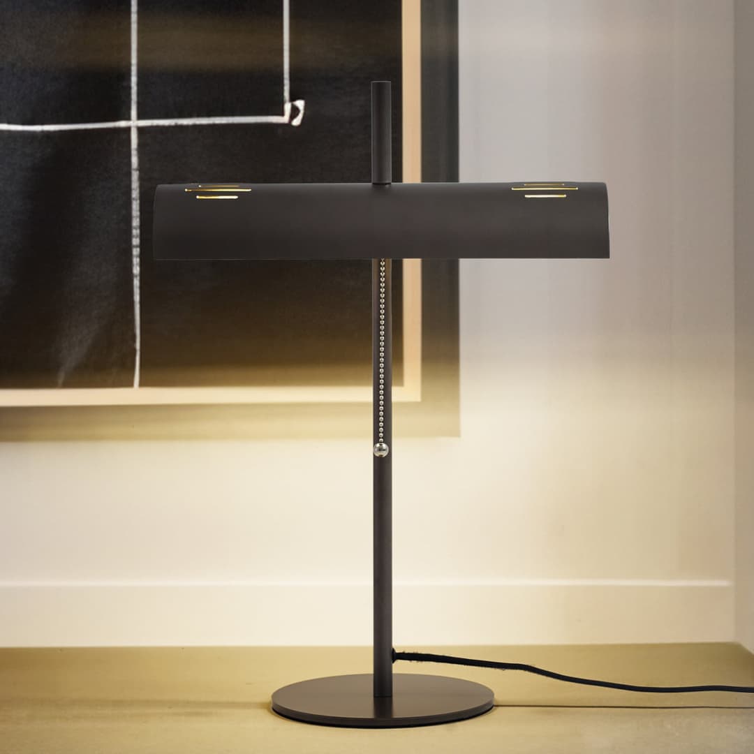 Nysira Tischleuchte Schwarz - Lucande - Wohnzimmer - Modern - Metall - Mehrflammig