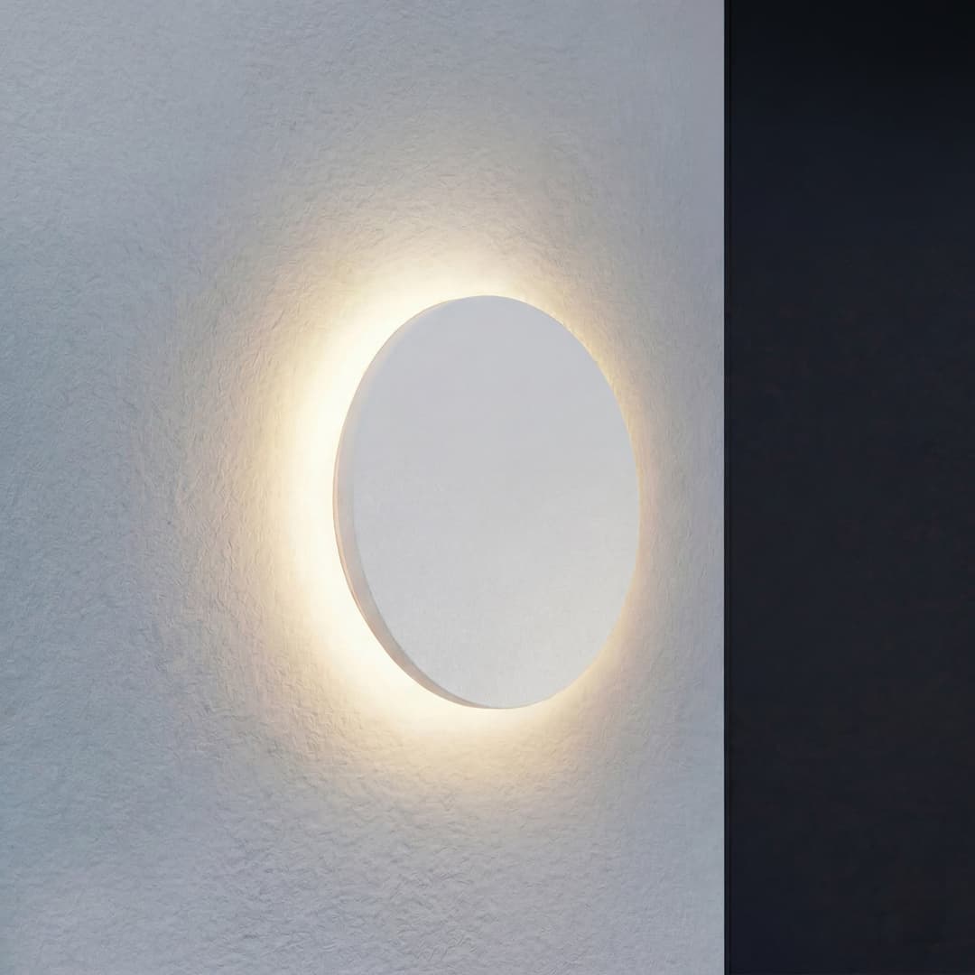 Selinel LED-Außenwandleuchte, Ø 23 cm, Hausnummer, weiß, Metall - Lindby - Modern - Rund