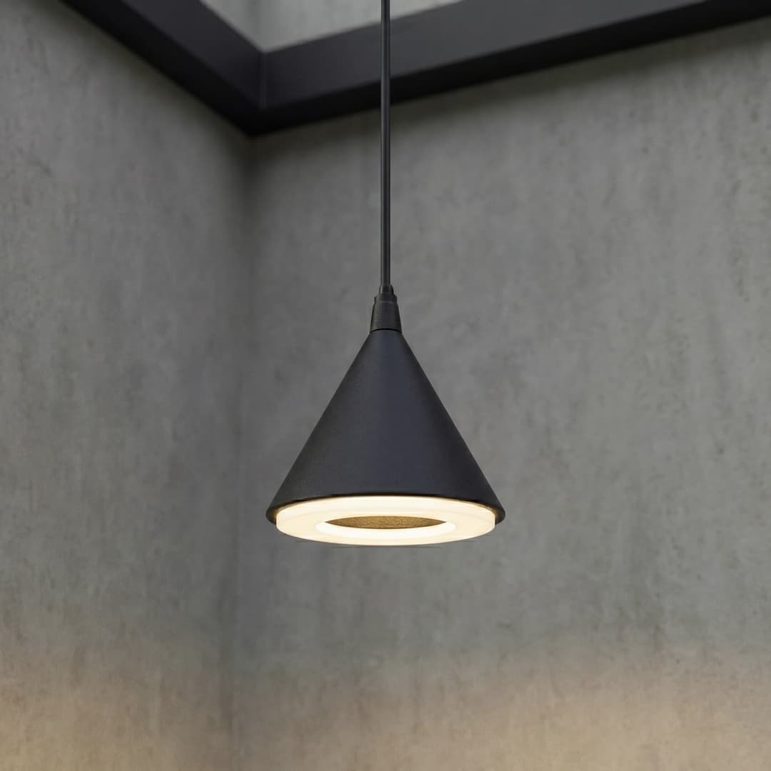 Soran LED-Außenhängeleuchte, schwarz, Metall, IP44, Ø 15 cm - Lindby - Modern - Einflammig