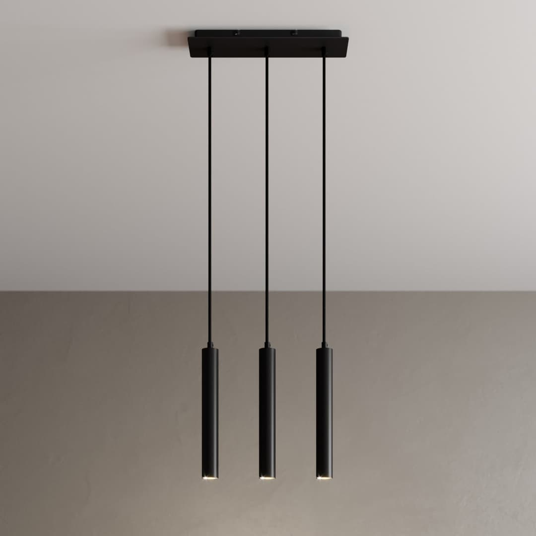 Franka 3 Pendelleuchte Black - Arcchio - Wohnzimmer - Modern - Metall - Mehrflammig