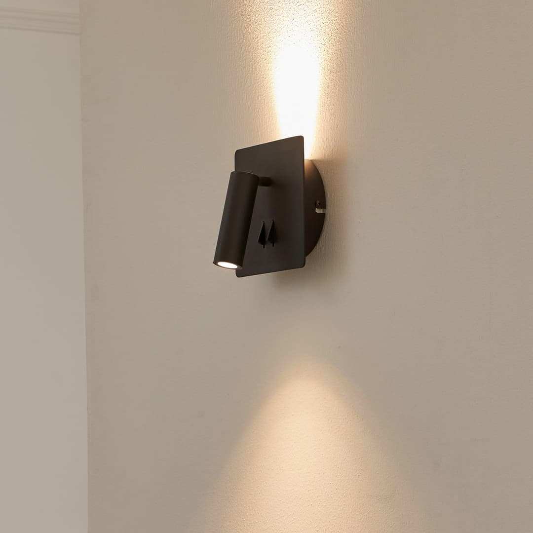 Magya LED 2 Square Wandleuchte Black - Lucande - Wohnzimmer - Modern - Aluminium - Mehrflammig