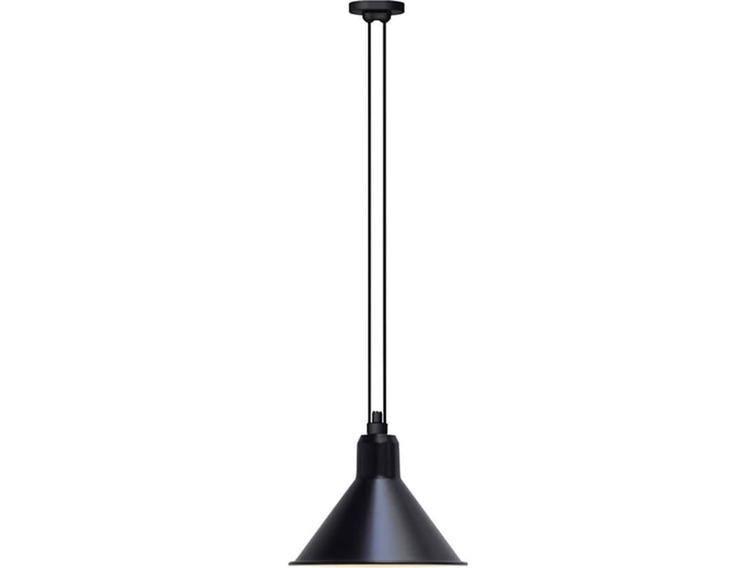 Lampe Gras 322 L Pendellampe, konisch, schwarz/kupfer – DCW - Wohnzimmer - Metall