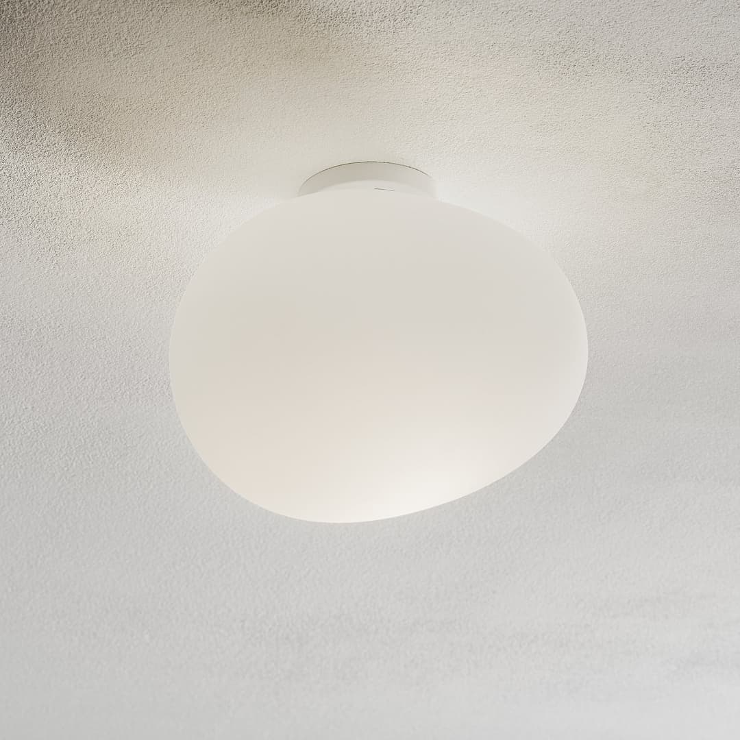 Gregg Media Wand-/Deckenleuchte, weiß - Foscarini - Wohnzimmer - Design - Glas - Kugel