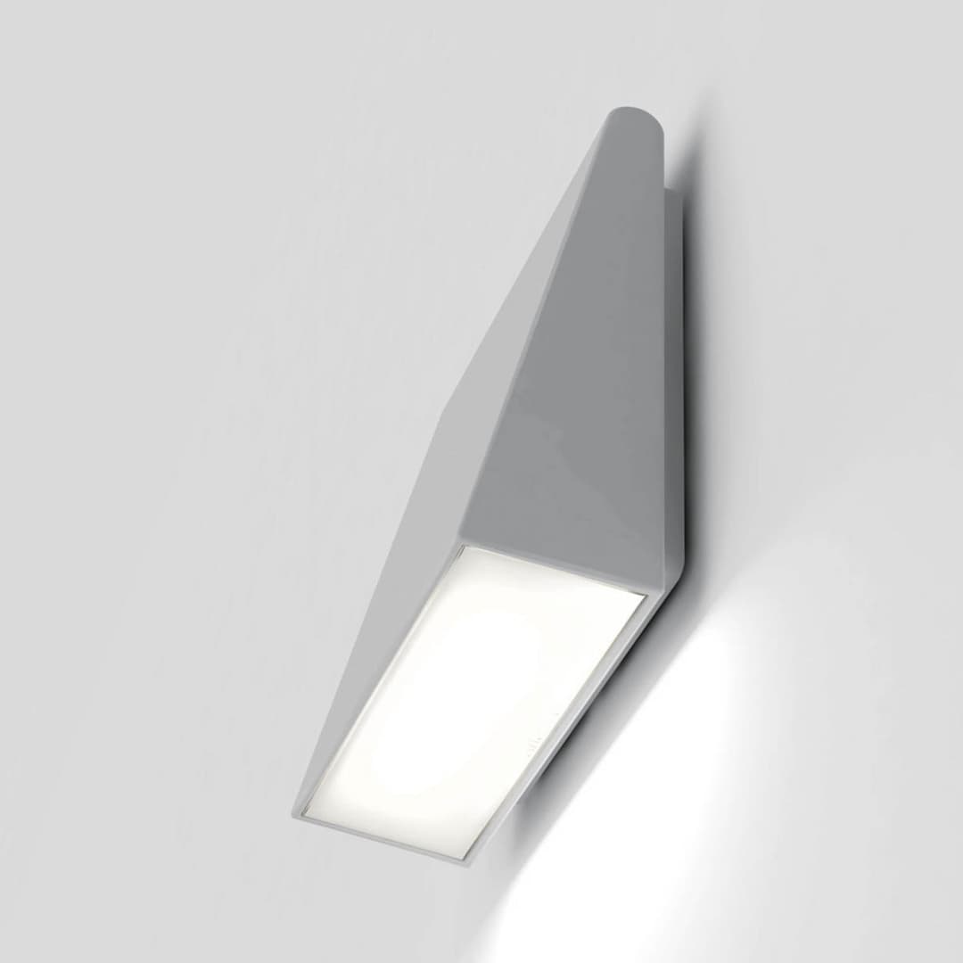 Cuneo LED-Außenwandleuchte, grau - Artemide - Design - Metall - Eckig