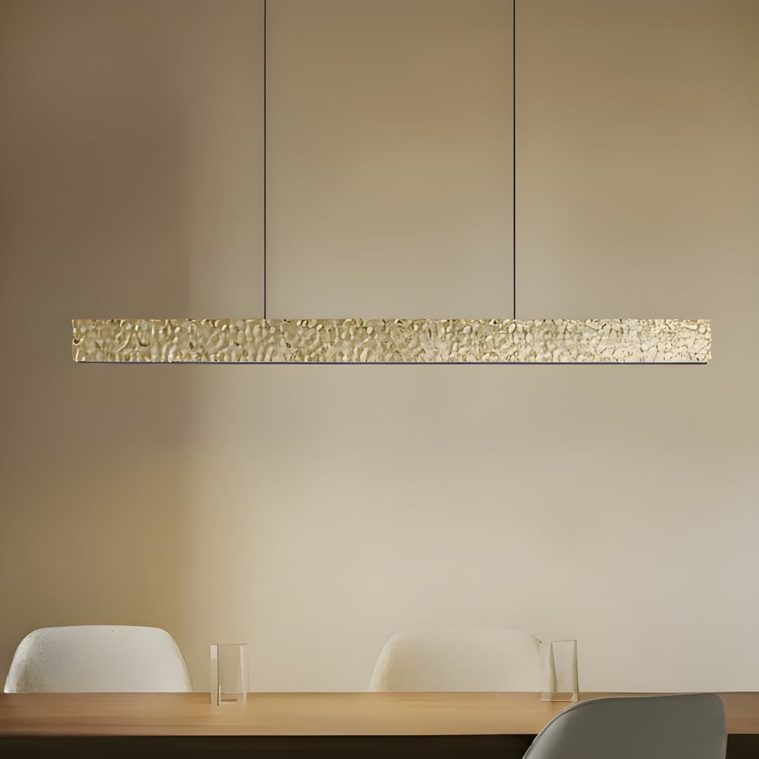 Nivara LED-Hängeleuchte 117 cm Metall gold - Lucande - Wohnzimmer - Modern - Einflammig