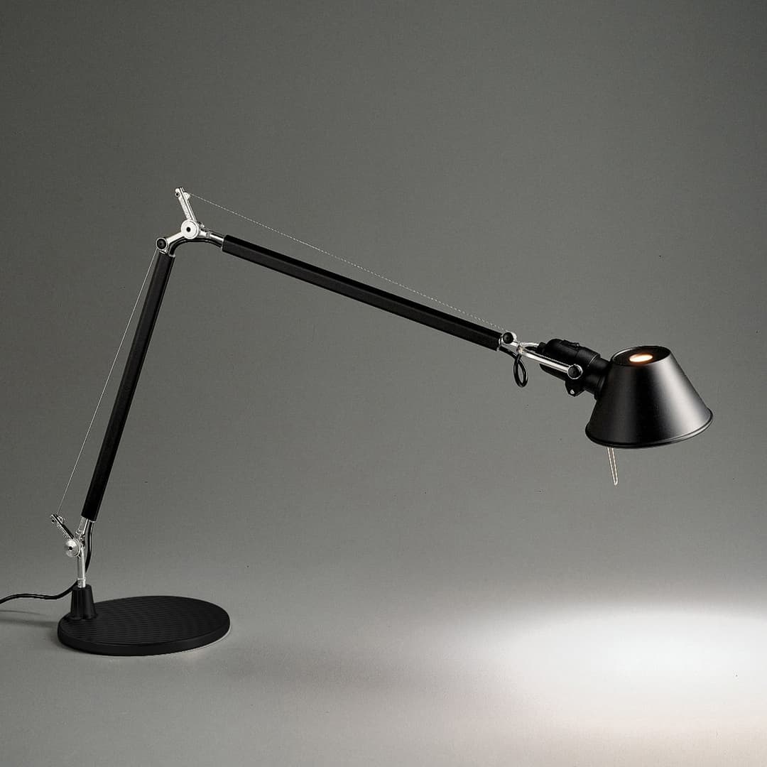 Tolomeo Tischleuchte E27 Schwarz m/Schwarz Fuß - Artemide - Arbeitszimmer / Büro - Design - Metall - Einflammig
