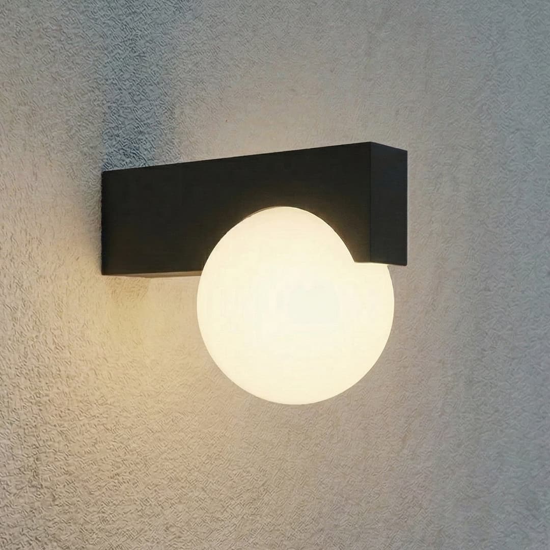 Vijon LED-Außenwandleuchte, schwarz, CCT, IP44 - Lucande - Modern - Aluminium - Eckig