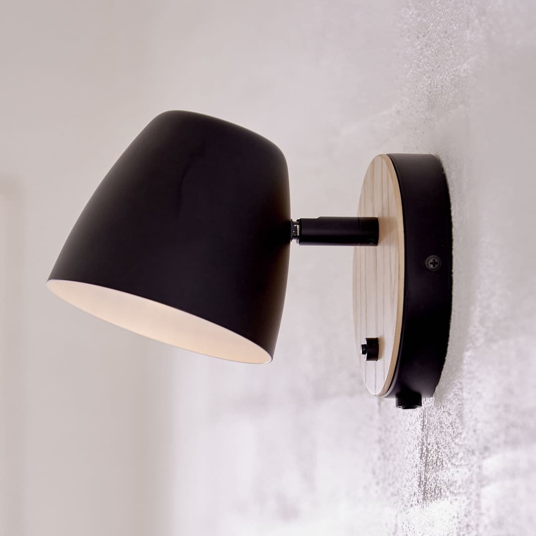 Theo Wandleuchte Black - Nordlux - Wohnzimmer - Modern - Metall - Einflammig