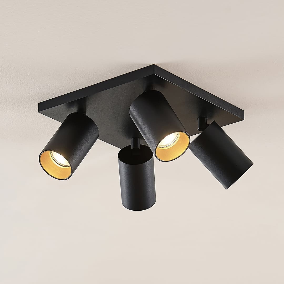 Brinja 4 Deckenleuchte Black/Gold - Arcchio - Flurbereich - Modern - Aluminium - Mehrflammig