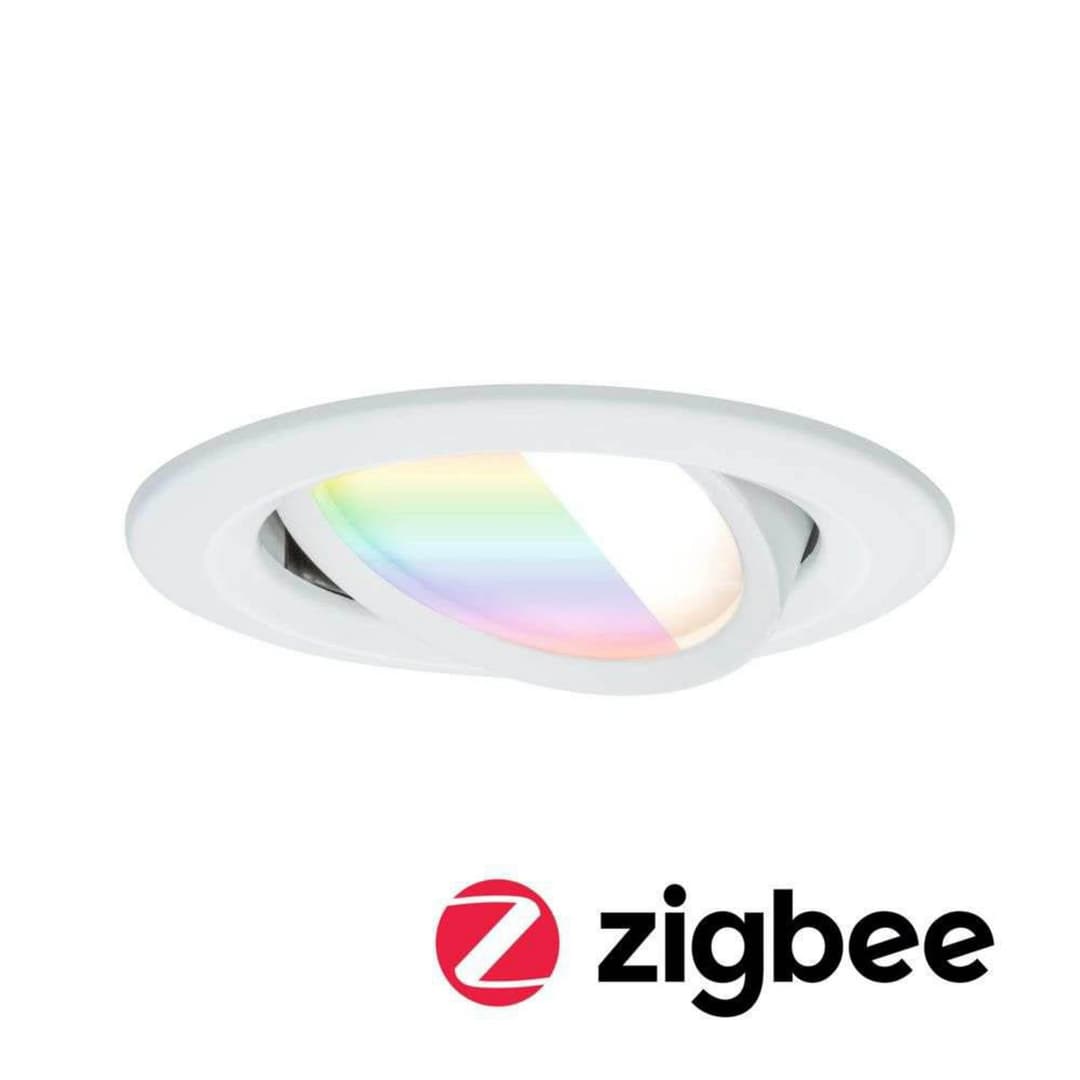 Nova Coin Smart LED-Einbaulampe weiß Ø 8,4cm RGBW - Paulmann - Wohnzimmer - Aluminium