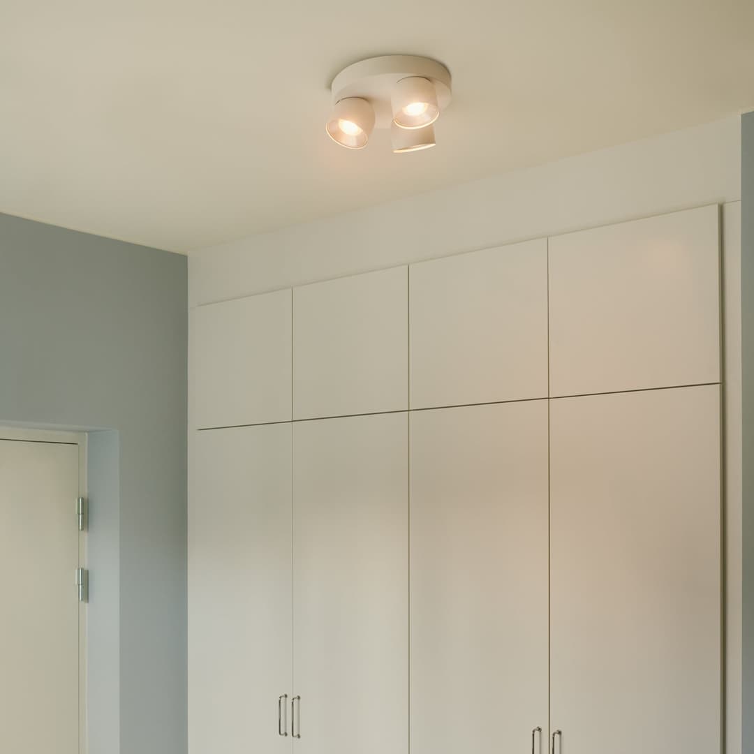 Pitcher Downlight, weiß/silber, 3-flg., rund - Nordlux - Flurbereich - Modern - Metall - Mehrflammig