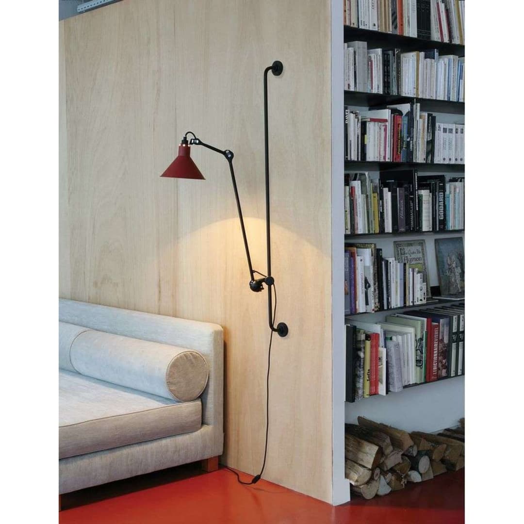 Lampe Gras 214 Wandleuchte Conic, schwarz/chrom - DCW - Wohnzimmer - Industrielles Design - Metall - Einflammig