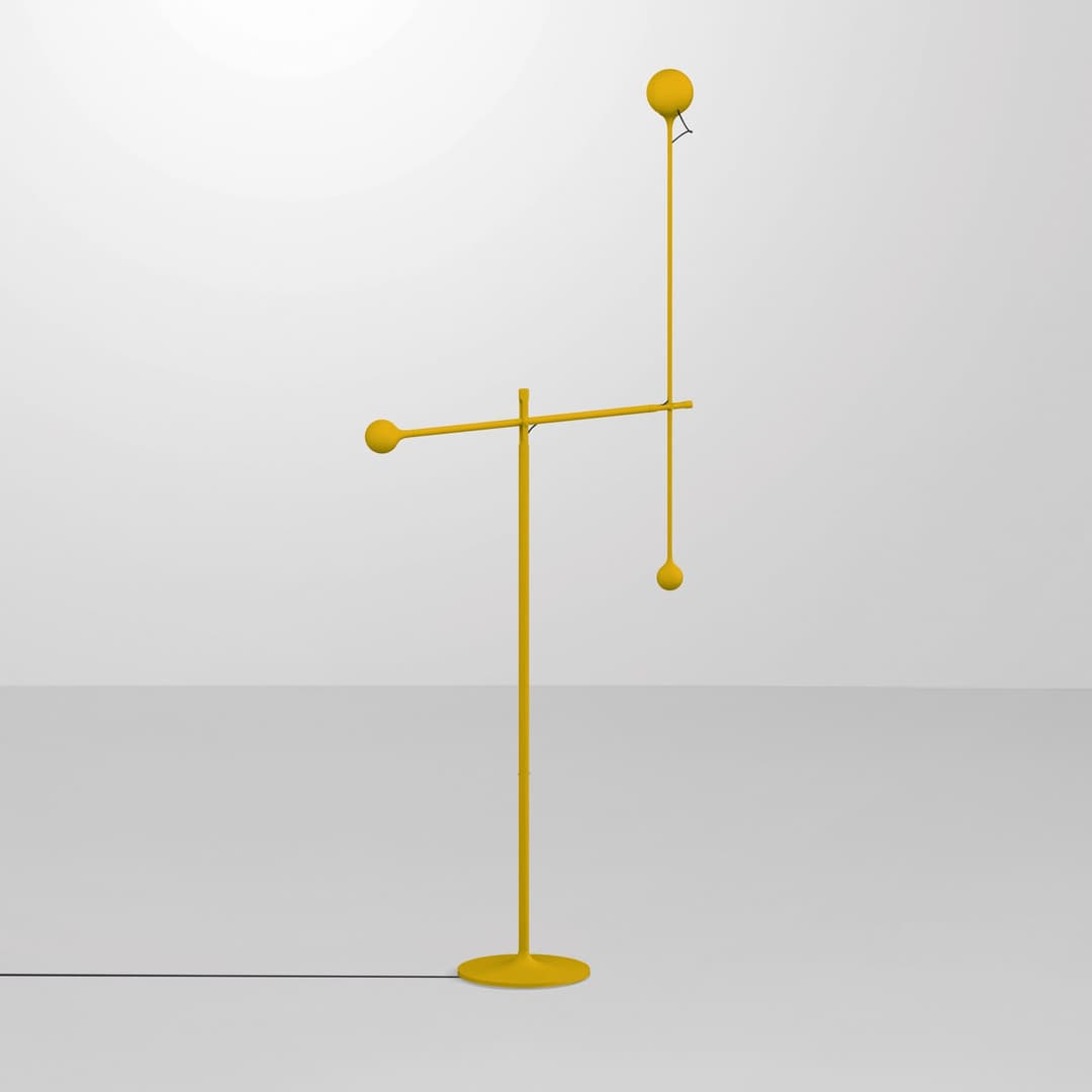 IXA Stehleuchte Yellow - Artemide - Wohnzimmer - Design - Metall - Mit Schirm