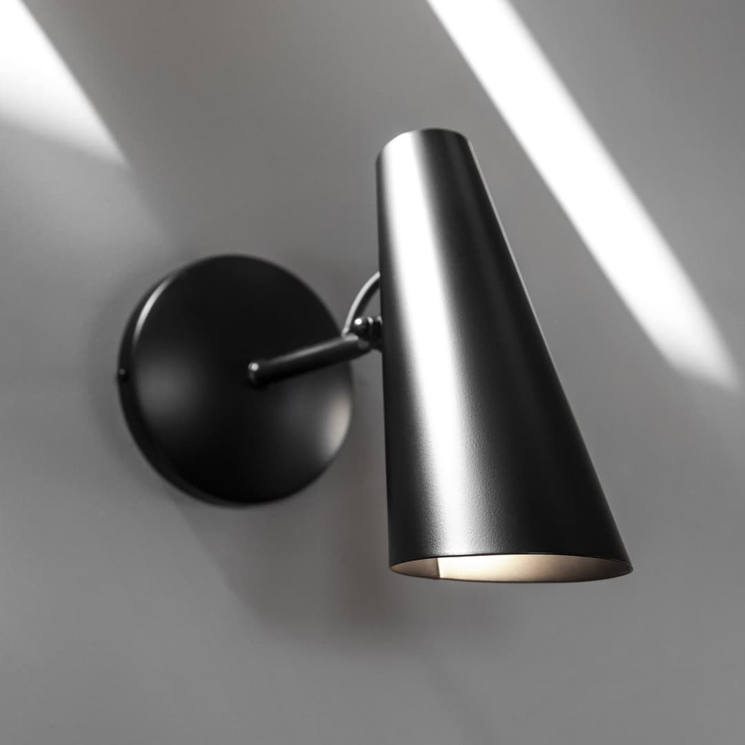 Birdy Wandlampe 31,5cm schwarz - Northern - Wohnzimmer - Design - Metall - Einflammig