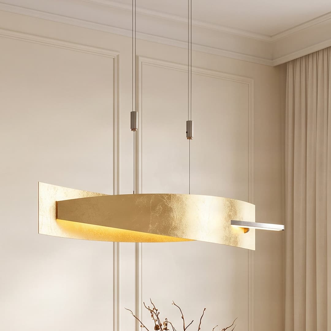 Marija Pendelleuchte L100 Gold/Silver - Lucande - Wohnzimmer - Modern - Metall - Einflammig