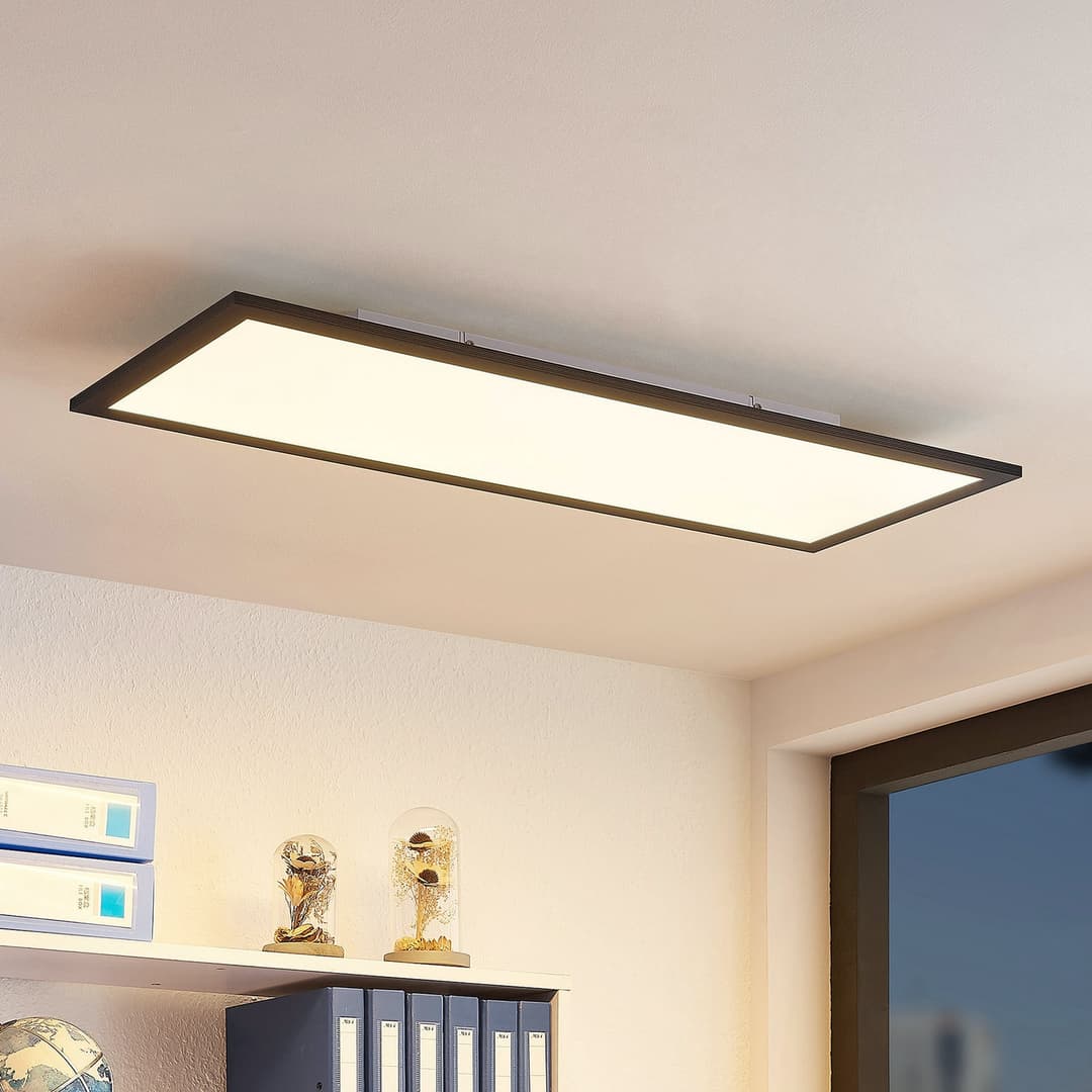 Nelios Deckenleuchte LED 2700-6500k 80x30 Black - Lindby - Küche - Modern - Kunststoff - Eckig