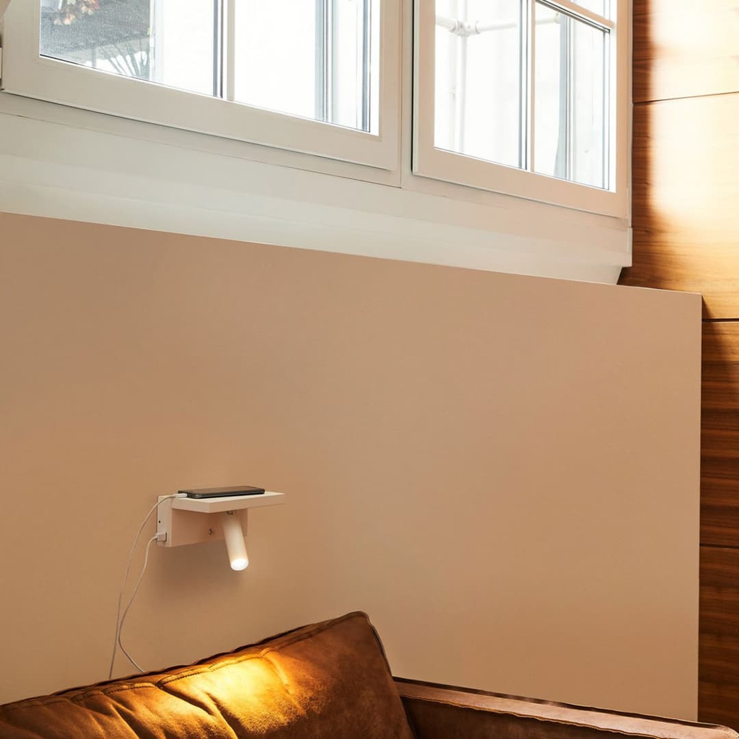 Karpo Wandleuchte USB White - SLV Fido - Wohnzimmer - Modern - Metall