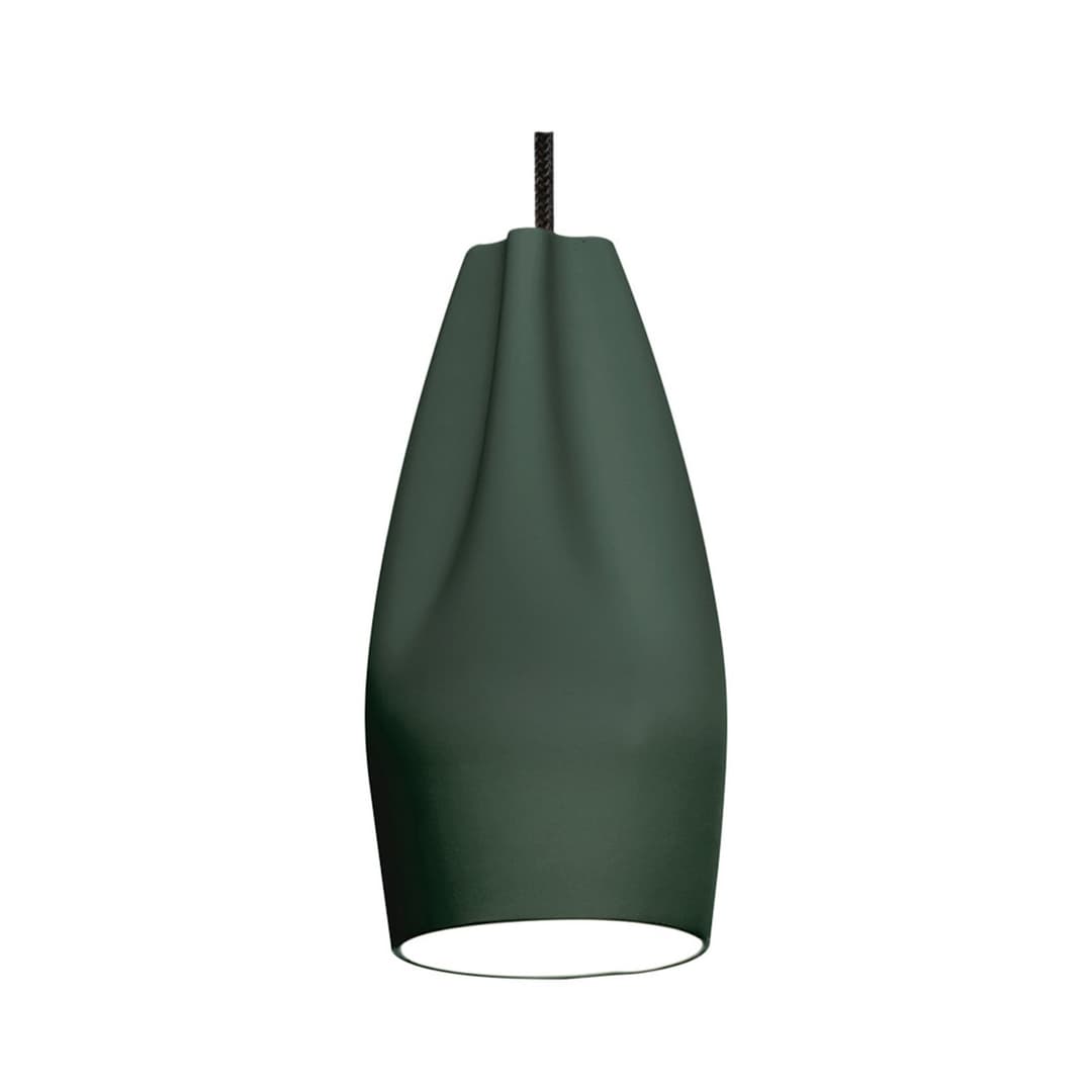 Pleat Box 13 LED Pendelleuchte Dunkelheit Grün/Weiß - Marset - Wohnzimmer - Keramik