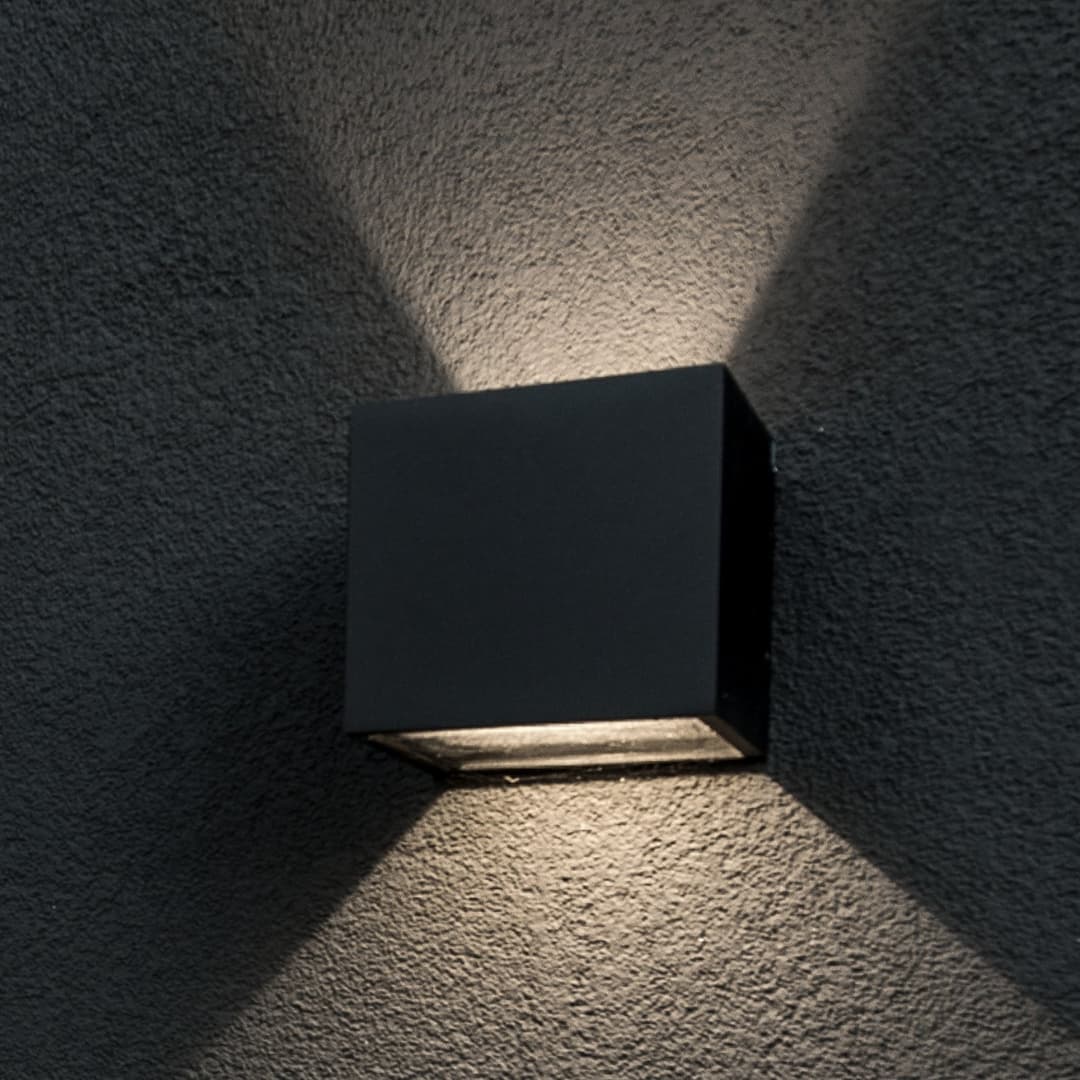 Cube LED-Außen-Downlight schwarz IP54 15cm Alu - Light-Point - Design - Aluminium - Einflammig