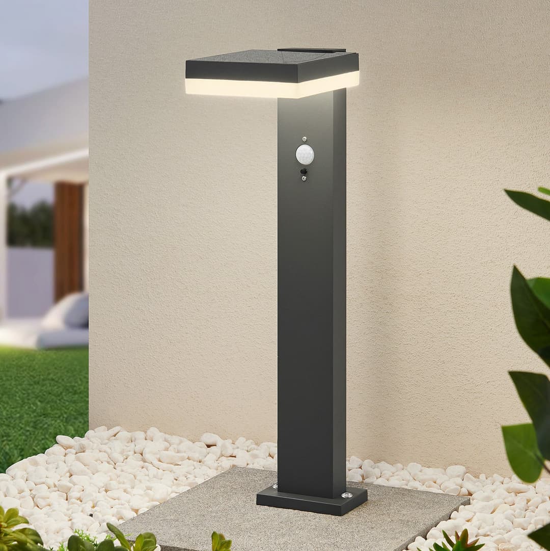 Laira Solarzelle Gartenleuchte w/Sensor Anthracite - Lindby - Modern - Metall - Einflammig