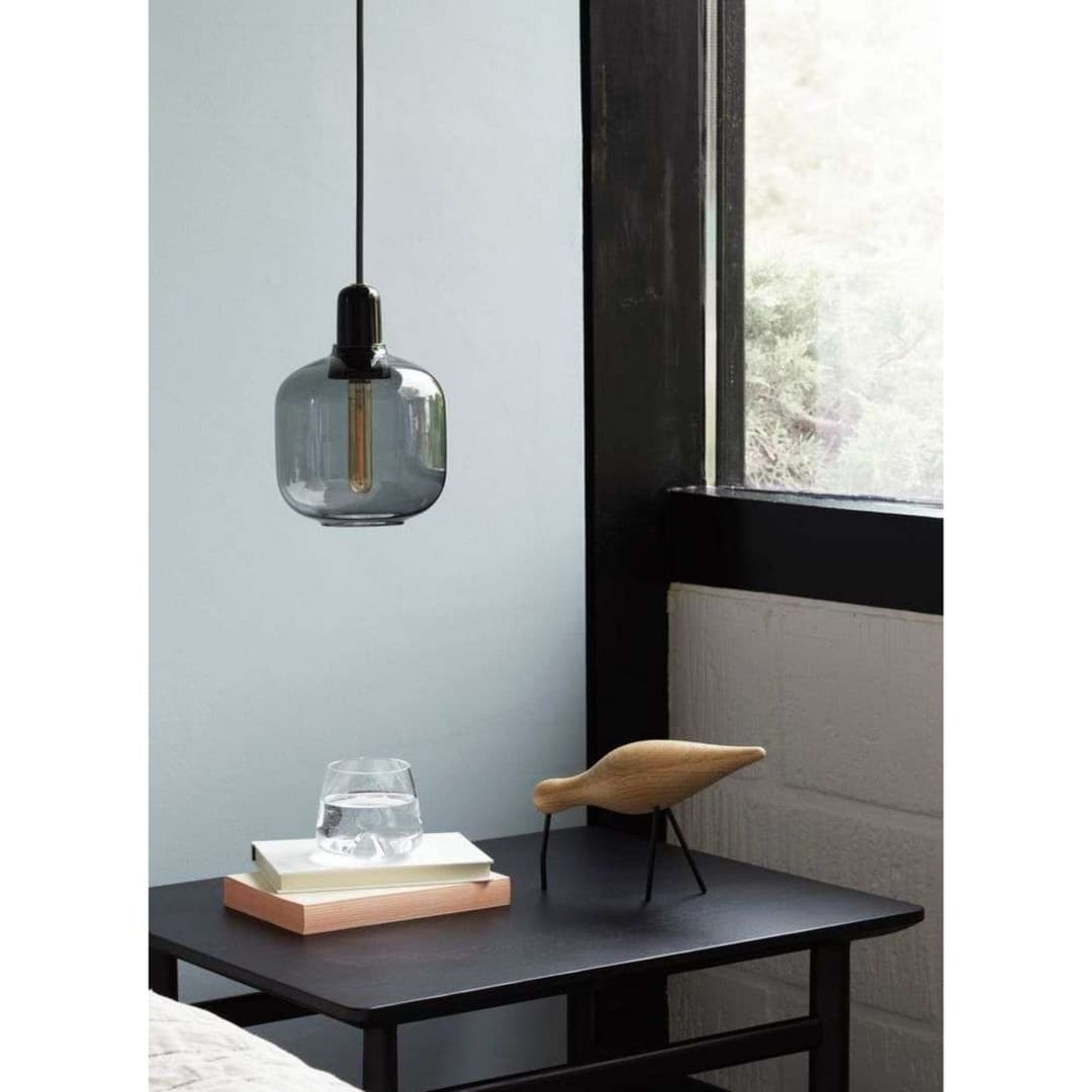 Amp Pendelleuchte Small Rauch/Schwarz - Normann Copenhagen - Wohnzimmer - Glas