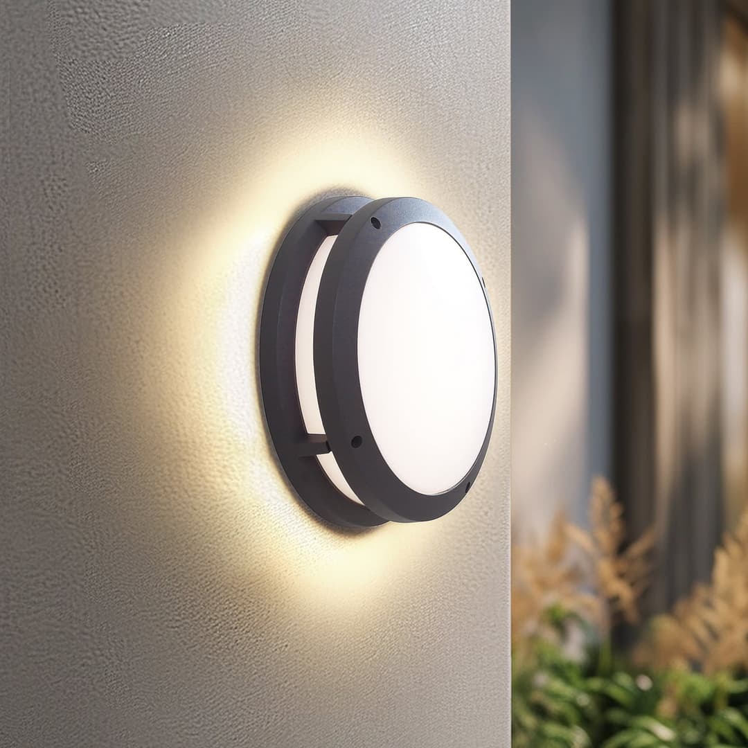 Liren Smart LED-Außenwandleuchte, grau, RGBW, Tuya - Lindby - Balkon - Modern - Aluminium - Bündig