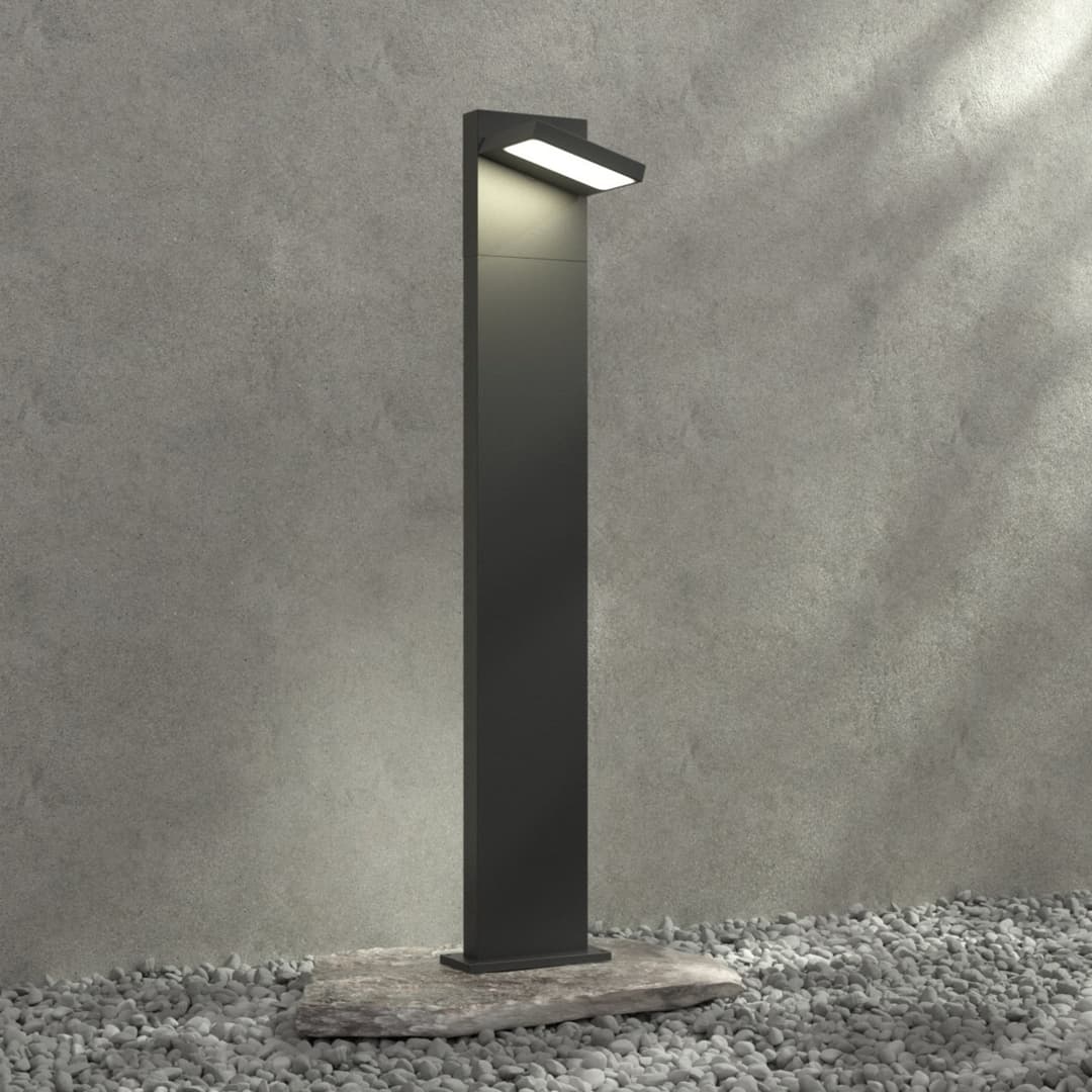 Silvan LED Gartenleuchte H100 Graphite - Lucande - Terrasse - Modern - Aluminium - Einflammig