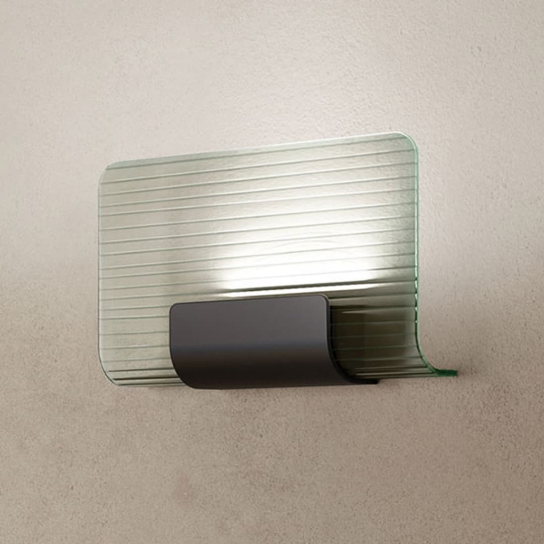 Nami Wandleuchte Black - KDLN - Wohnzimmer - Design - Glas - Einflammig