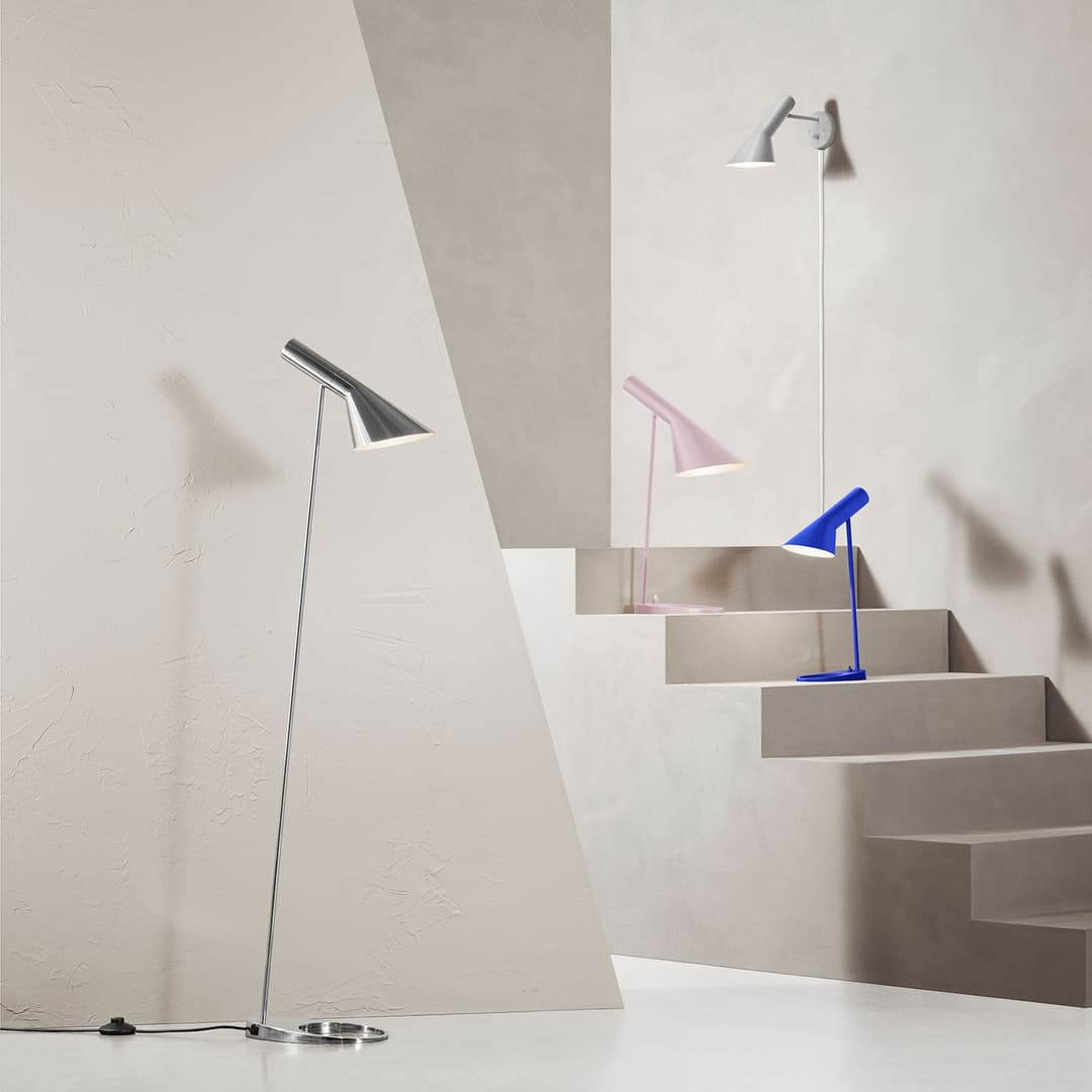 AJ Stehleuchte, edelstahl - Louis Poulsen - Wohnzimmer - Design - Metall - Einflammig