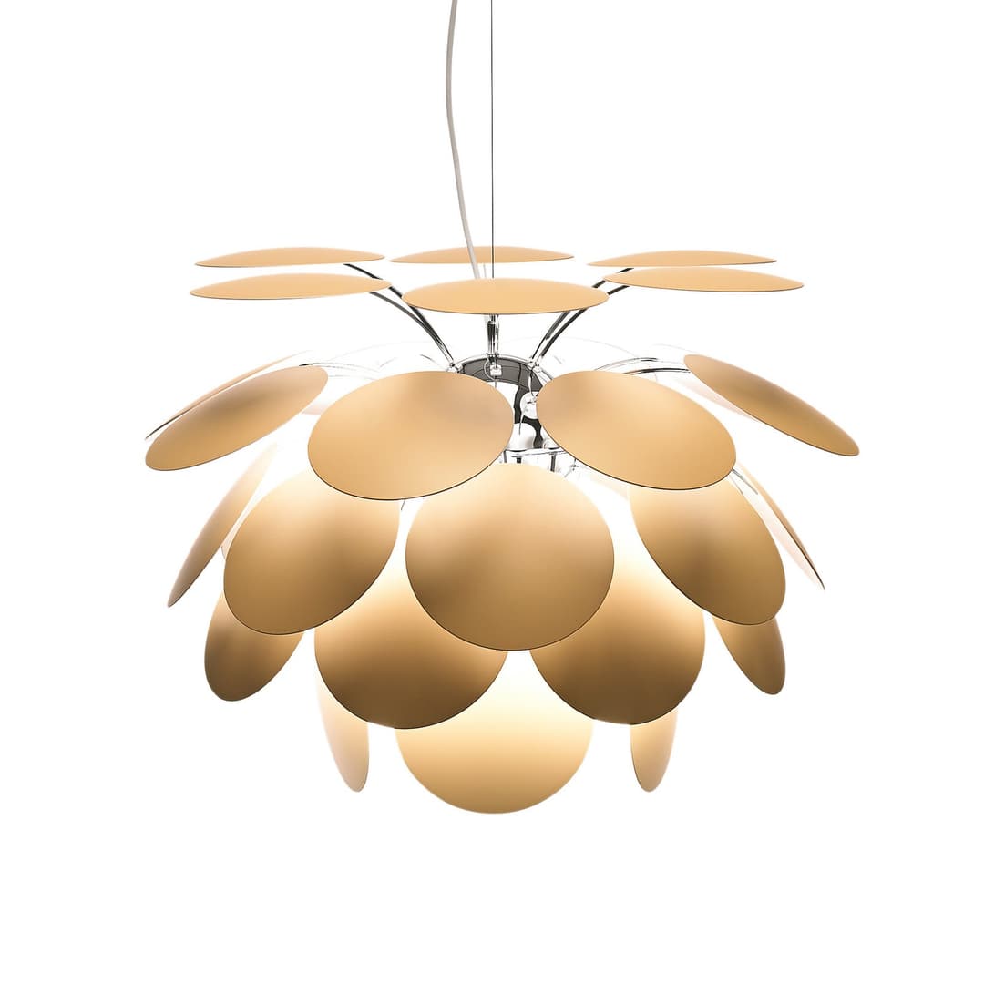 Discoco Pendelleuchte Ø68 Matt Beige - Marset Discocó - Wohnzimmer - Design - Kunststoff - Einflammig