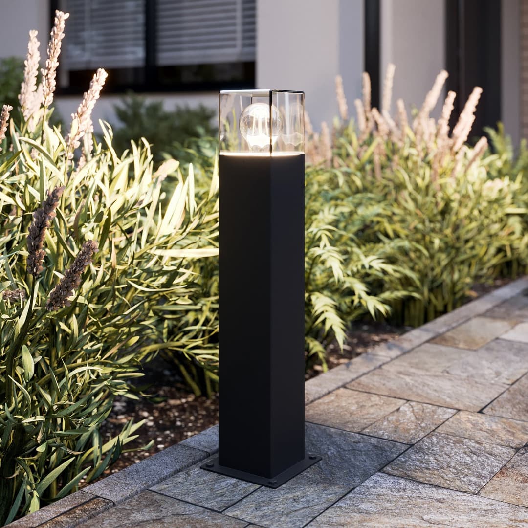 Keke Gartenleuchte H50 Anthracite - Lucande - Terrasse - Modern - Metall - Einflammig