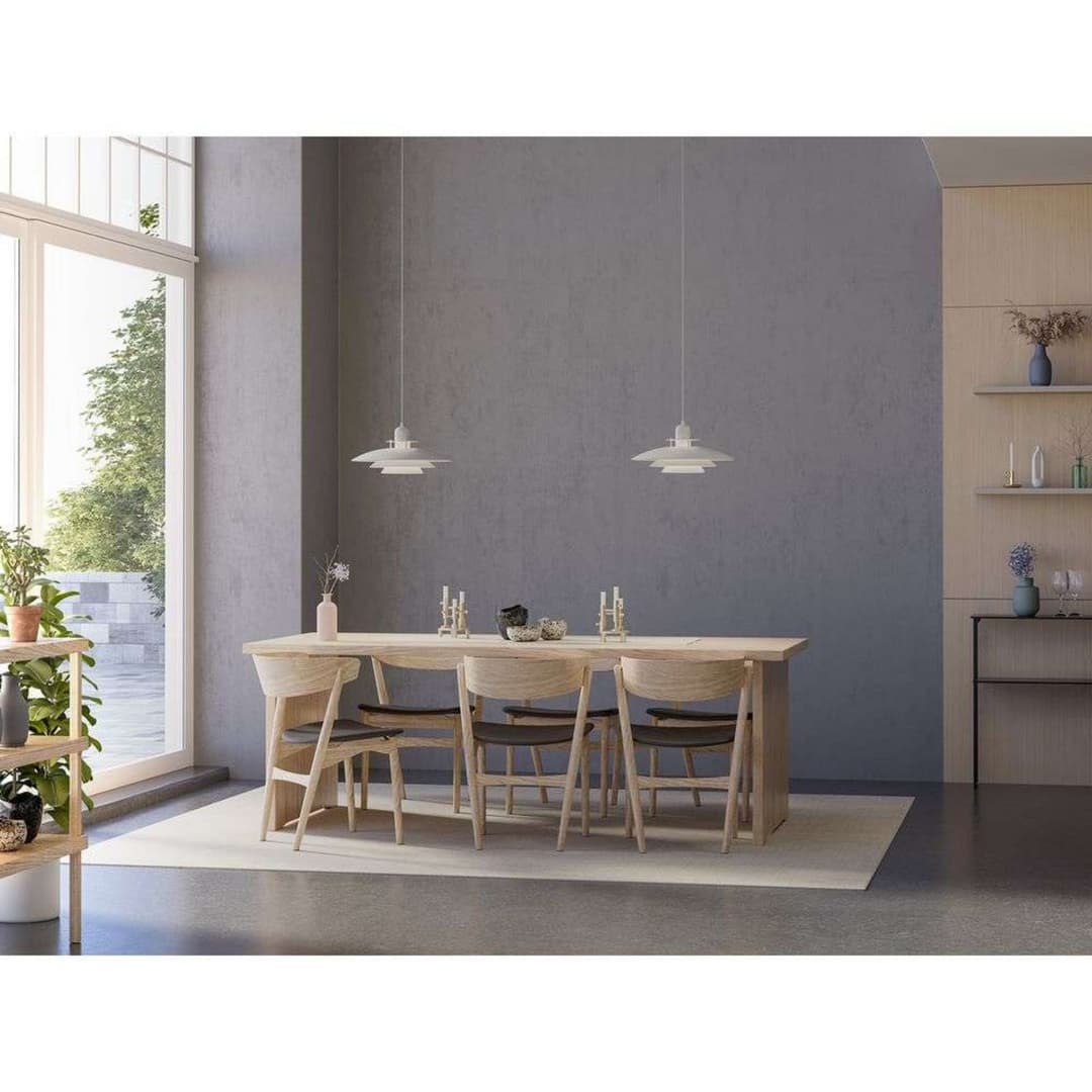 Primus I Hängelampe weiß matt/messing, Ø43cm, Metall - Belid - Esszimmer
