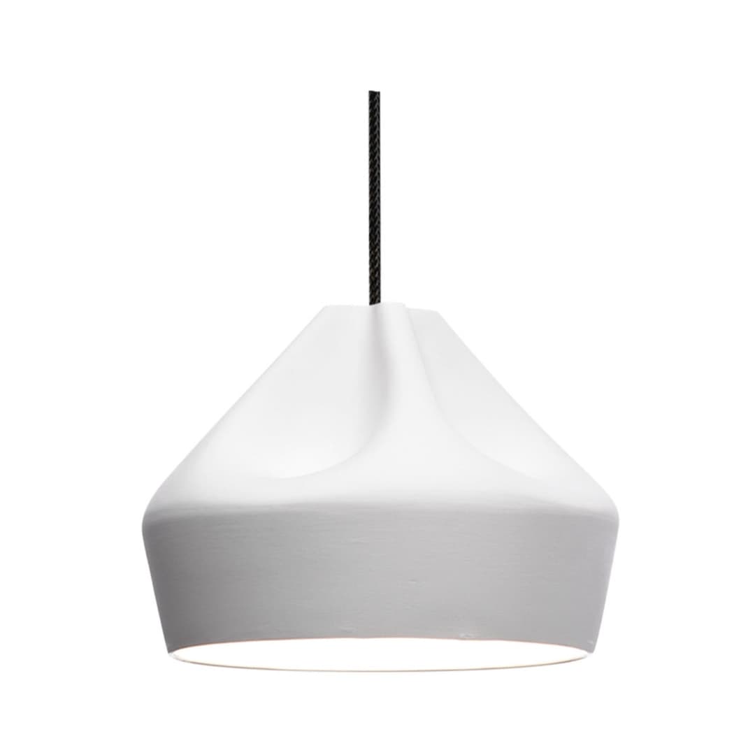 Pleat Box 24 LED Pendelleuchte Weiß/Weiß - Marset - Wohnzimmer - Keramik