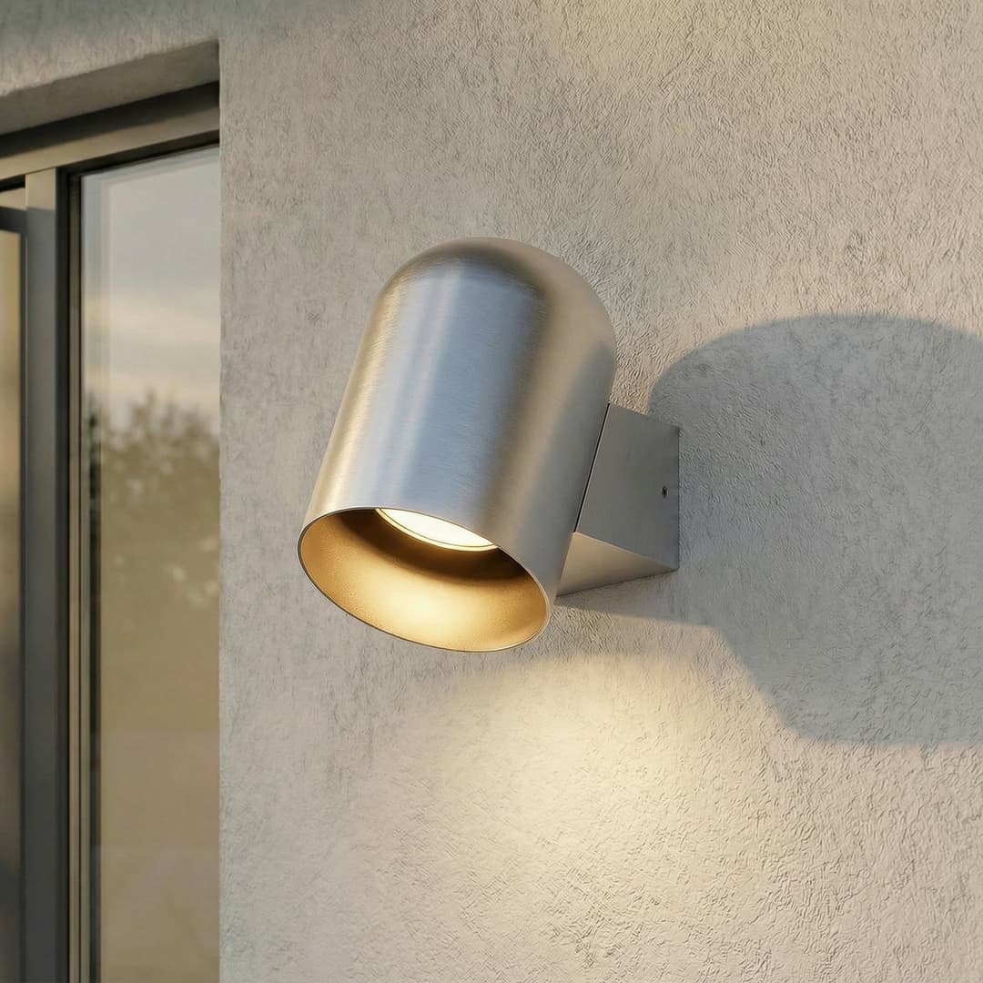 Lupil Außenwandleuchte, GU10, aluminium, IP44, Metall - Lindby - Balkon - Modern - Einflammig