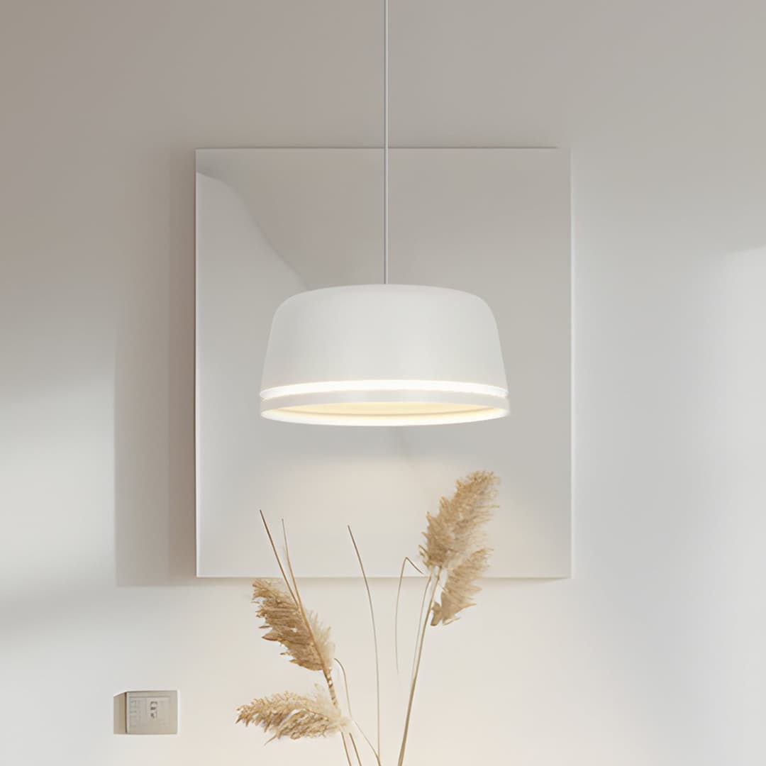 Peaks LED-Hängelampe, weiß, Ø 35 cm, dimmbar, Alu - NOLA - Wohnzimmer - Skandinavisch - Aluminium - Einflammig