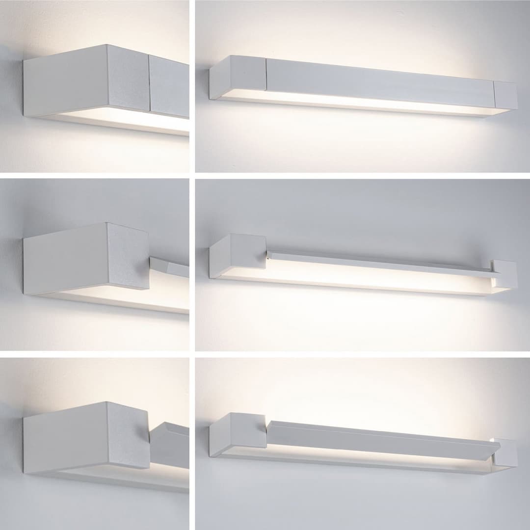 LED-Wandleuchte Lucille weiß 60cm 3-step-dim IP44 - Paulmann - Badezimmer - Modern - Metall - Eckig