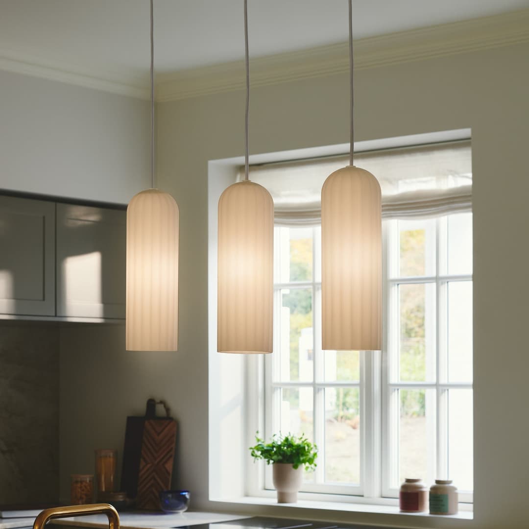 Miella 3 Pendelleuchte Rail White - Nordlux - Esszimmer - Glas - Mehrflammig