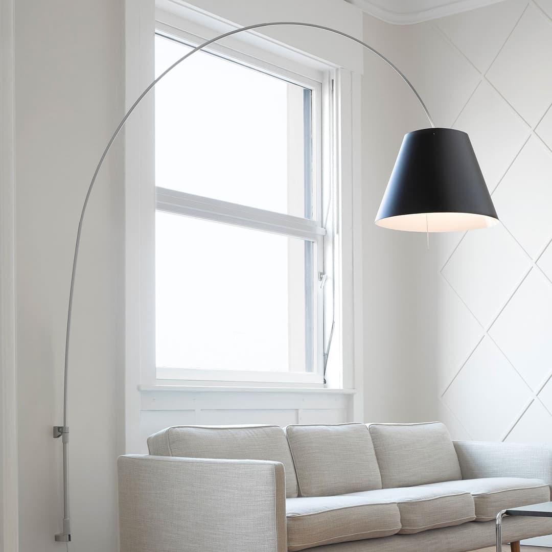 Lady Costanza Wandleuchte m/Dimmer Schwarz/Alu - Luceplan - Wohnzimmer - Design - Metall