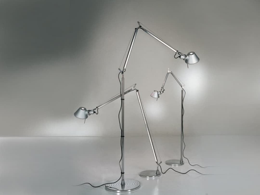 Tolomeo Reading LED-Stehleuchte Schwarz m/Alu Fuß - Artemide - Wohnzimmer - Design - Aluminium