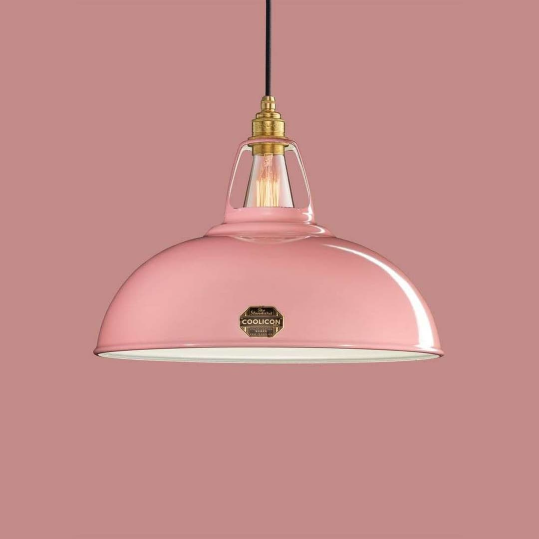Large 1933 Design Pendelleuchte Powder Rosa - Coolicon - Wohnzimmer - Metall