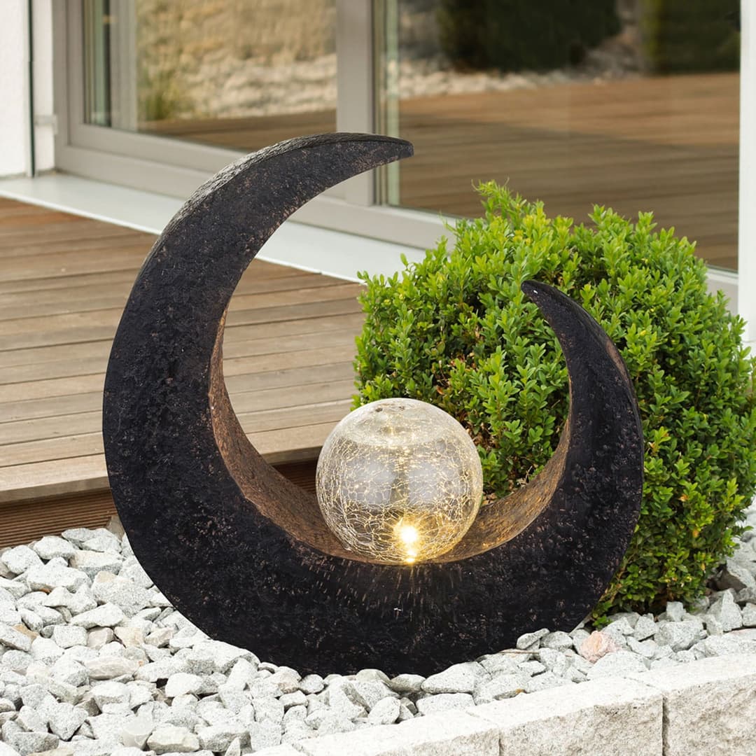 Adem Solarzelle Leuchte Brown/Clear - Lindby - Terrasse - Modern - Kunststoff - Einflammig