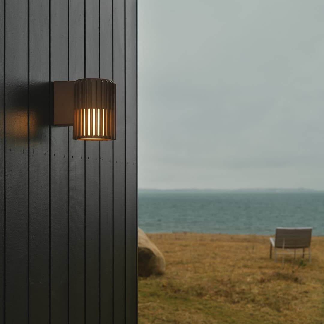 Aludra Außenwandleuchte Seaside, braun metallic - Nordlux - Aluminium - Einflammig