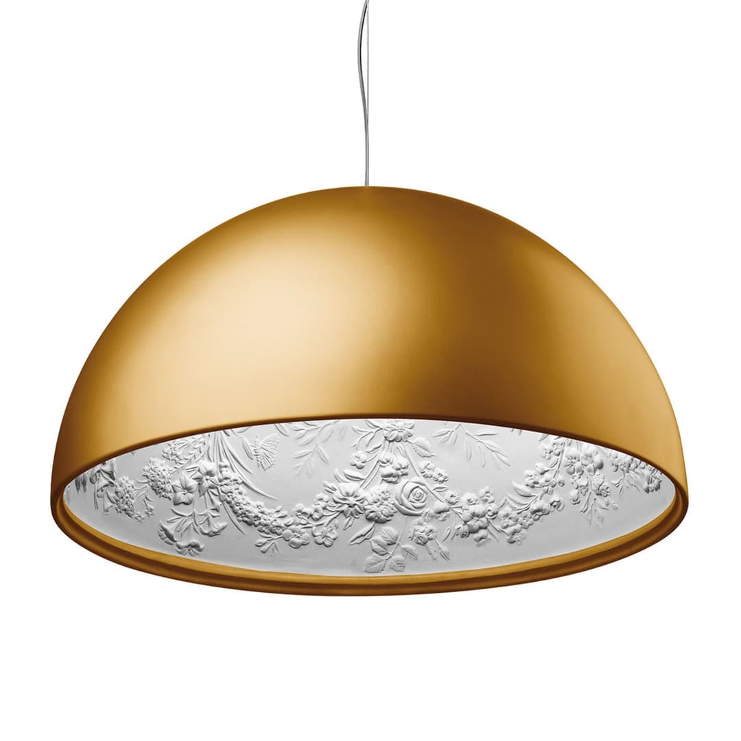 Skygarden P1 Pendelleuchte, gold, Ø60 cm - Flos - Wohnzimmer - Design - Gips / Ton - Einflammig