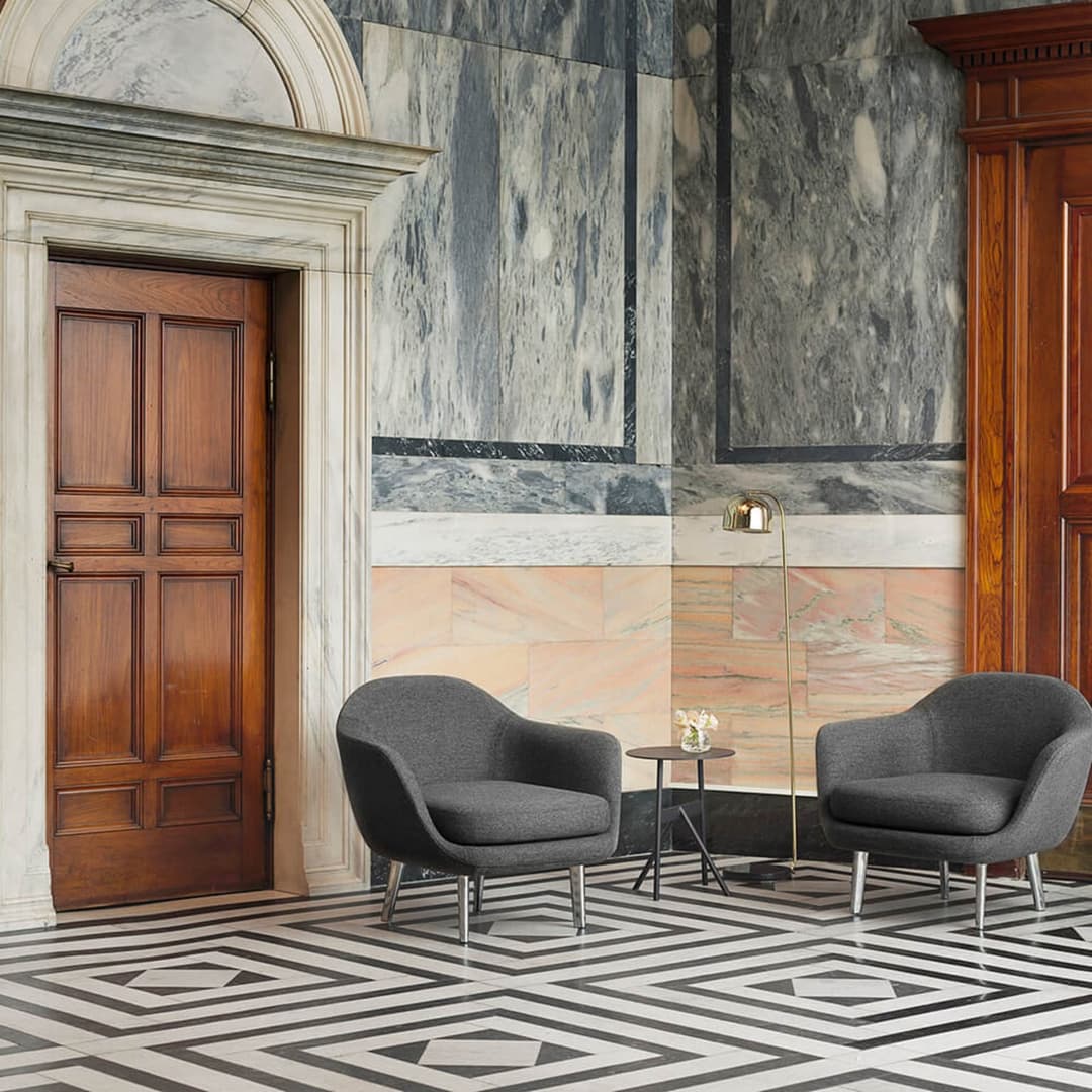 Grant Stehleuchte Messing - Normann Copenhagen - Wohnzimmer - Metall